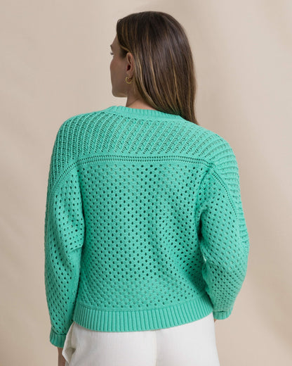 Southern Tide Ophelia Open Stitch Sweater - Florida Keys For Women|Sale