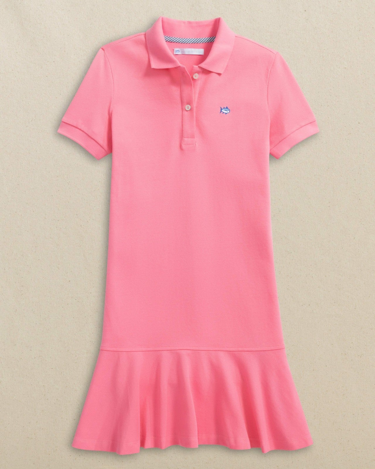 Southern Tide Skipjack Dropwaist Polo Dress - Sea Pink For Women|Kids|Sale