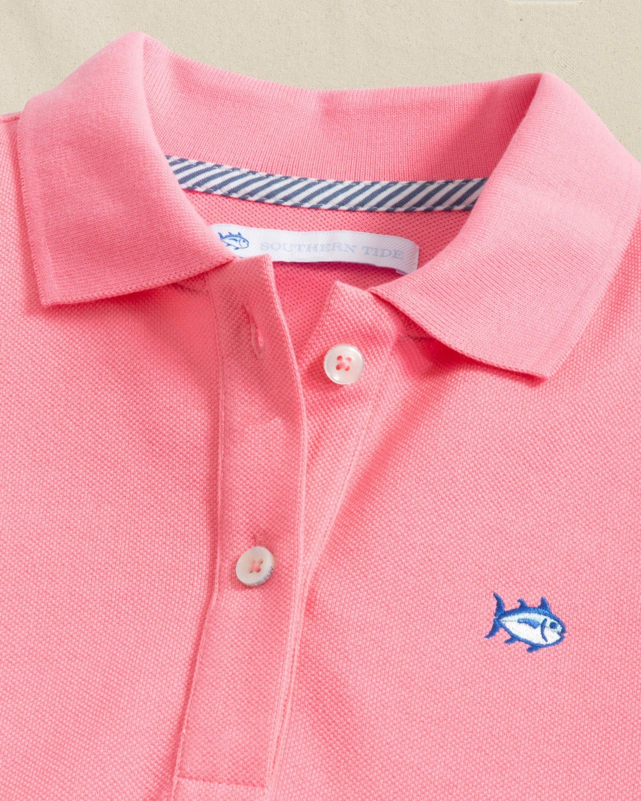 Southern Tide Skipjack Dropwaist Polo Dress - Sea Pink For Women|Kids|Sale