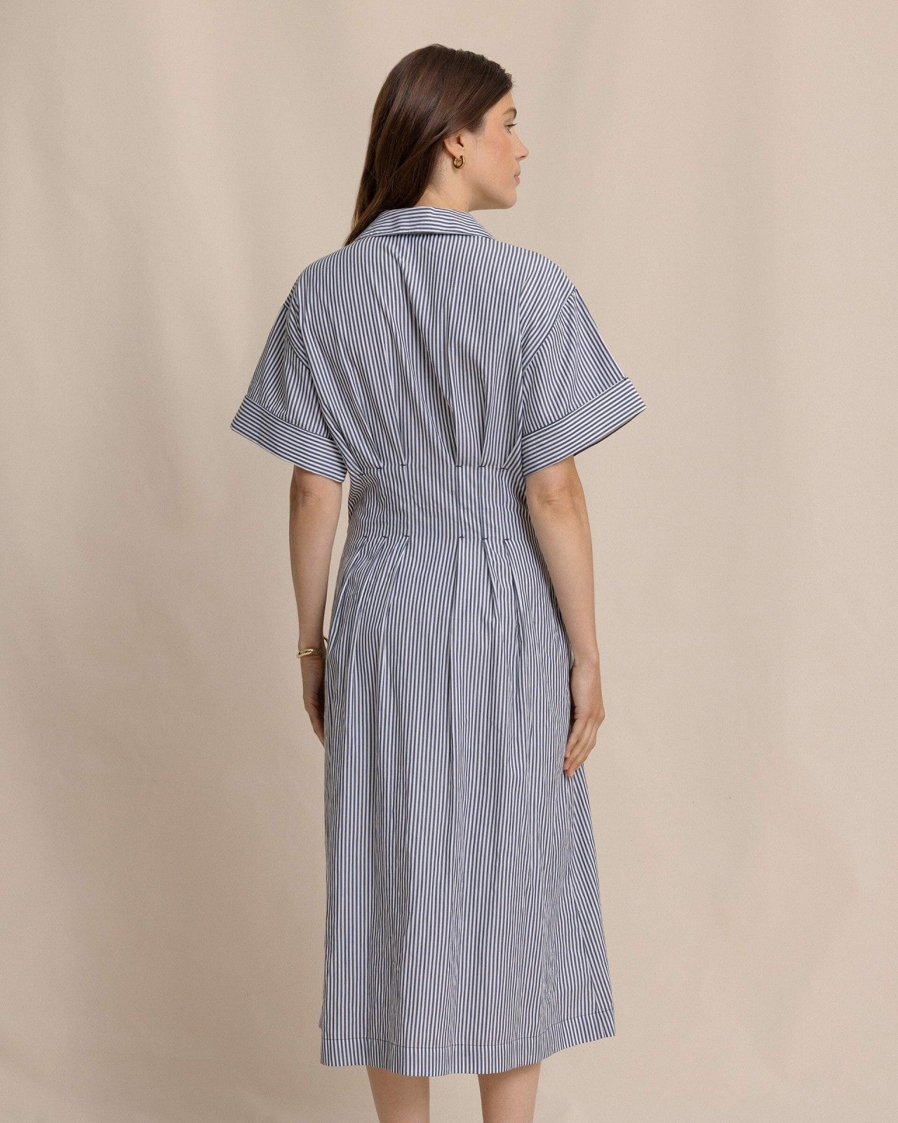 Southern Tide Bobbie Tucked Waist Shirtdress For Women|Sale
