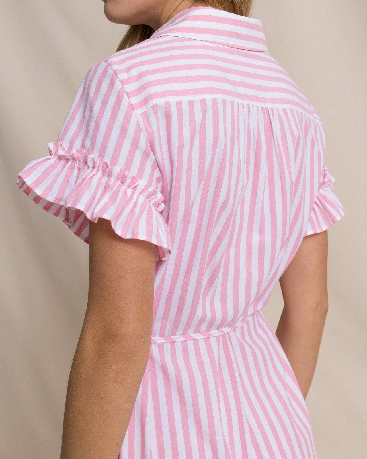 Southern Tide Tyra Striped Ruffle Sleeve Midi Dress For Women|Sale