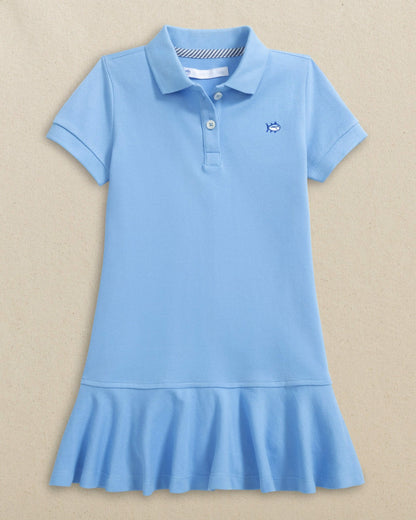 Southern Tide Girls Skipjack Dropwaist Polo Dress - Ocean Channel For Women|Kids