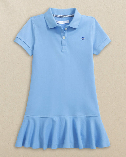 Southern Tide Girls Skipjack Dropwaist Polo Dress - Ocean Channel For Women|Kids