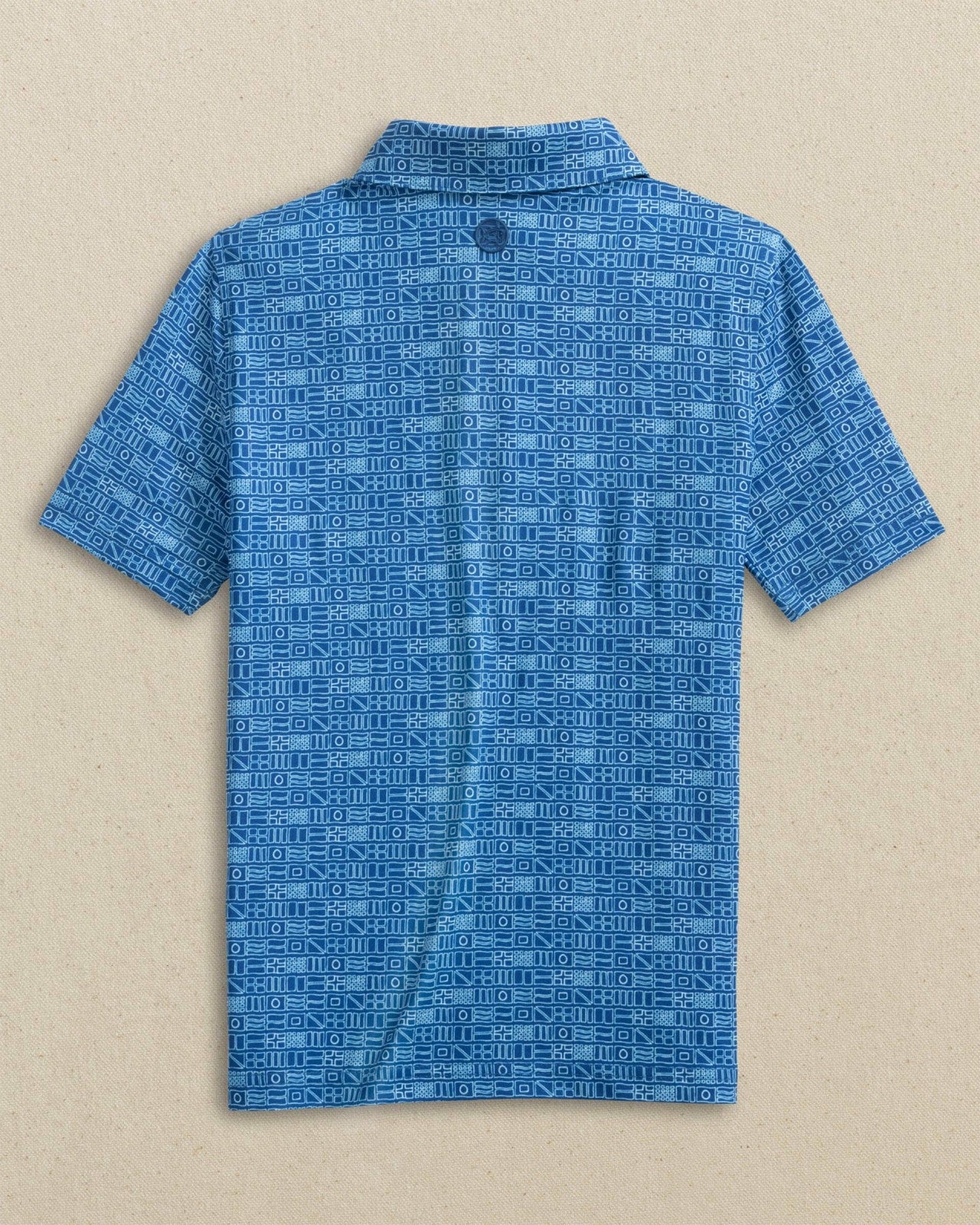 Southern Tide Boys Driver Nautical Flags Printed Performance Polo For Kids