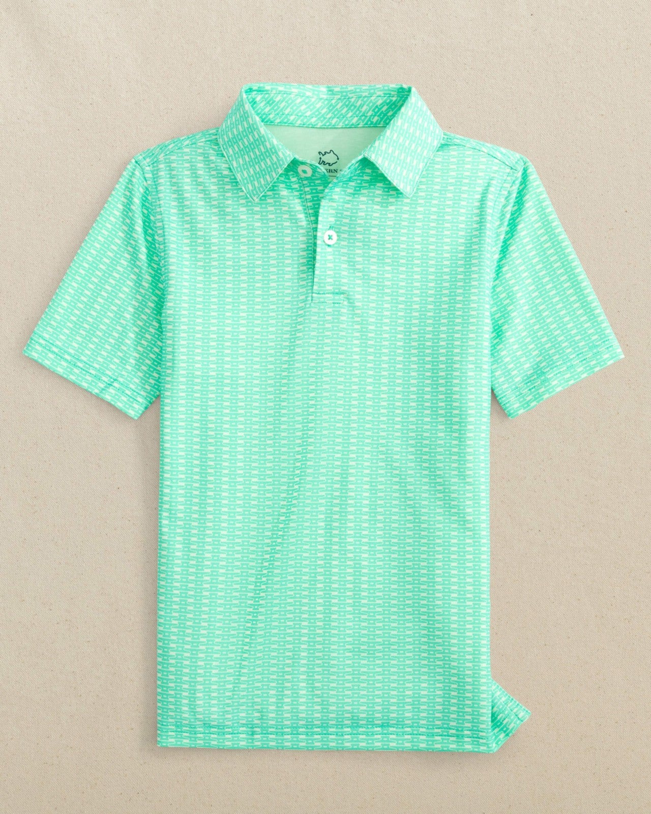 Southern Tide Boys Pop Lock & Dock It Printed Performance Polo For Kids