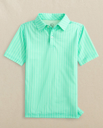Southern Tide Boys Pop Lock & Dock It Printed Performance Polo For Kids