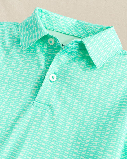 Southern Tide Boys Pop Lock & Dock It Printed Performance Polo For Kids