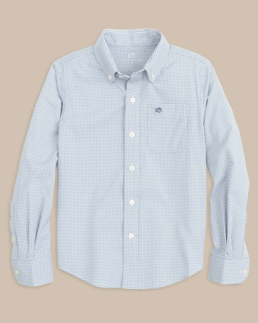 Southern Tide Youth Intercoastal Rosemont Tattersall Sport Shirt For Kids