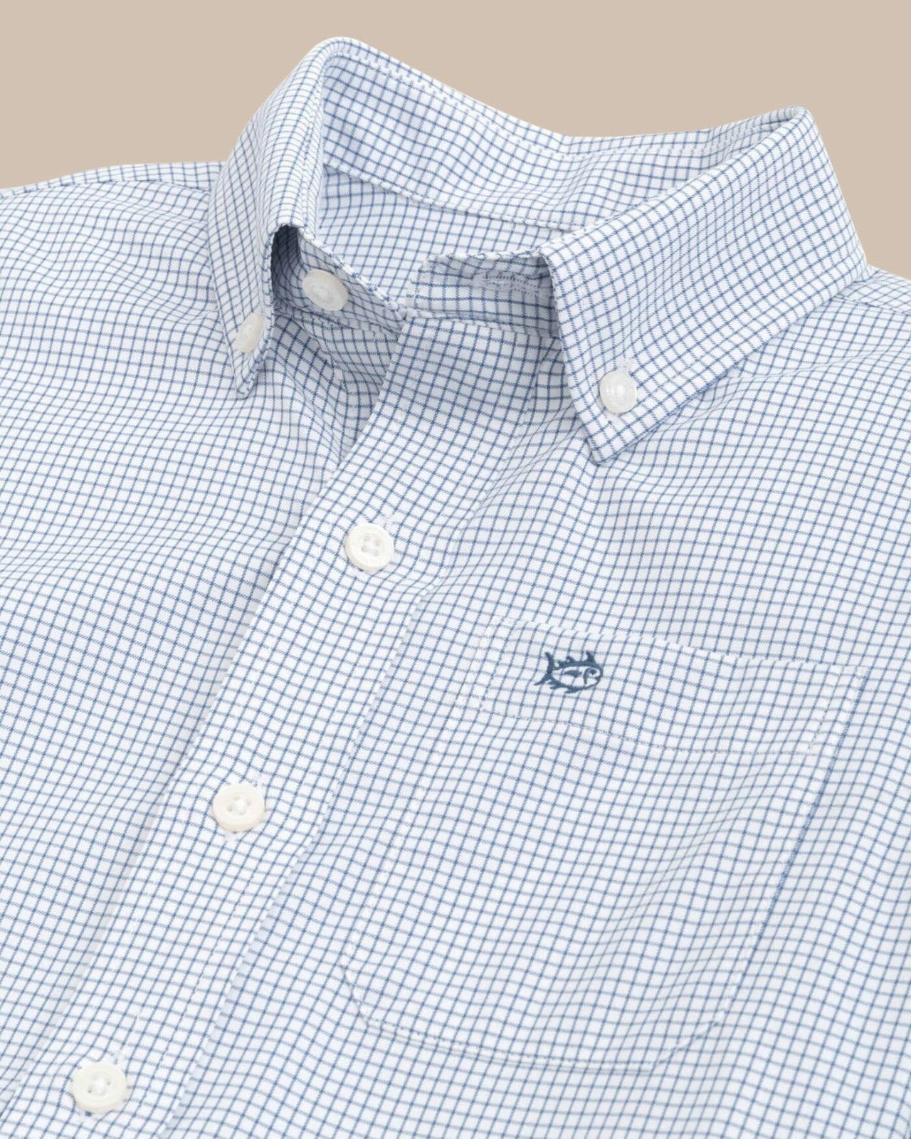Southern Tide Youth Intercoastal Rosemont Tattersall Sport Shirt For Kids