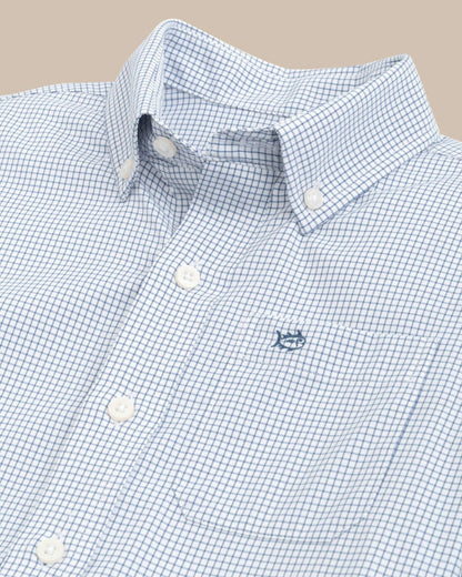 Southern Tide Youth Intercoastal Rosemont Tattersall Sport Shirt For Kids