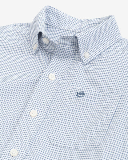 Southern Tide Youth Intercoastal Rosemont Tattersall Sport Shirt For Kids