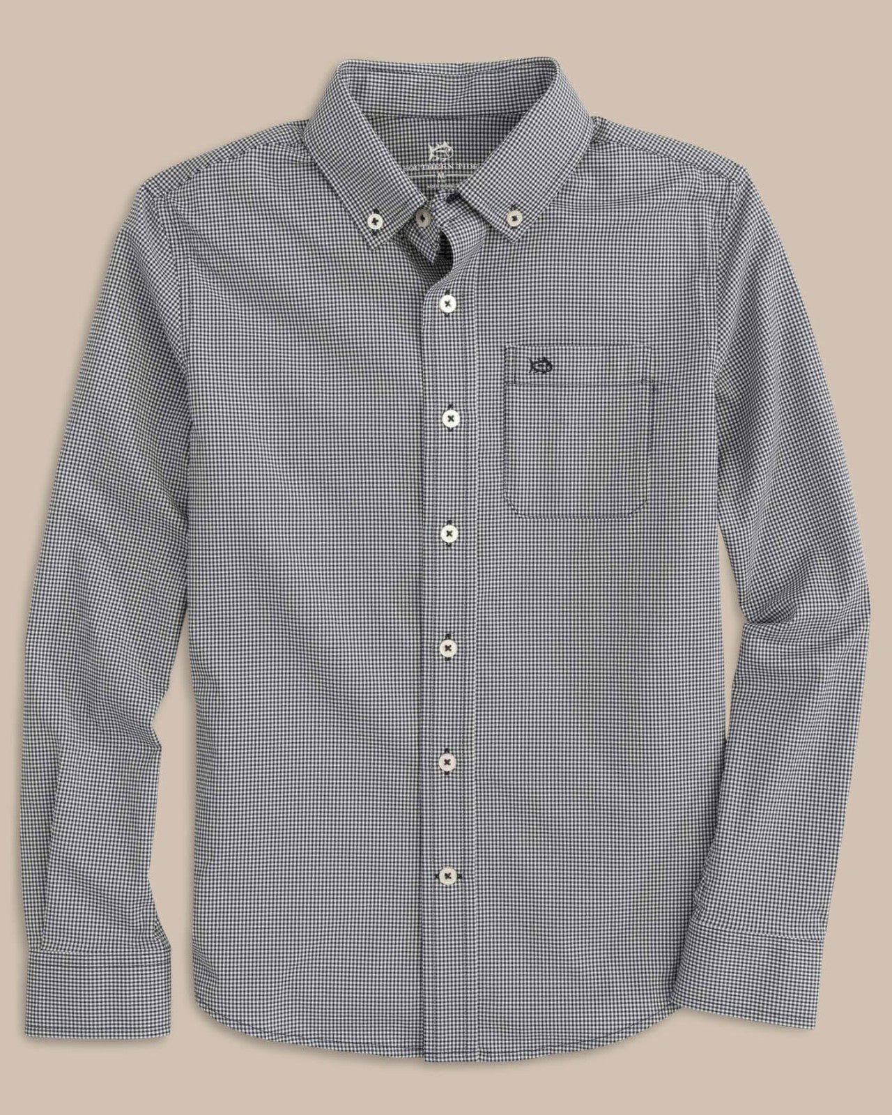 Southern Tide Boy's Intercoastal Mini Gingham Button Down Shirt For Kids