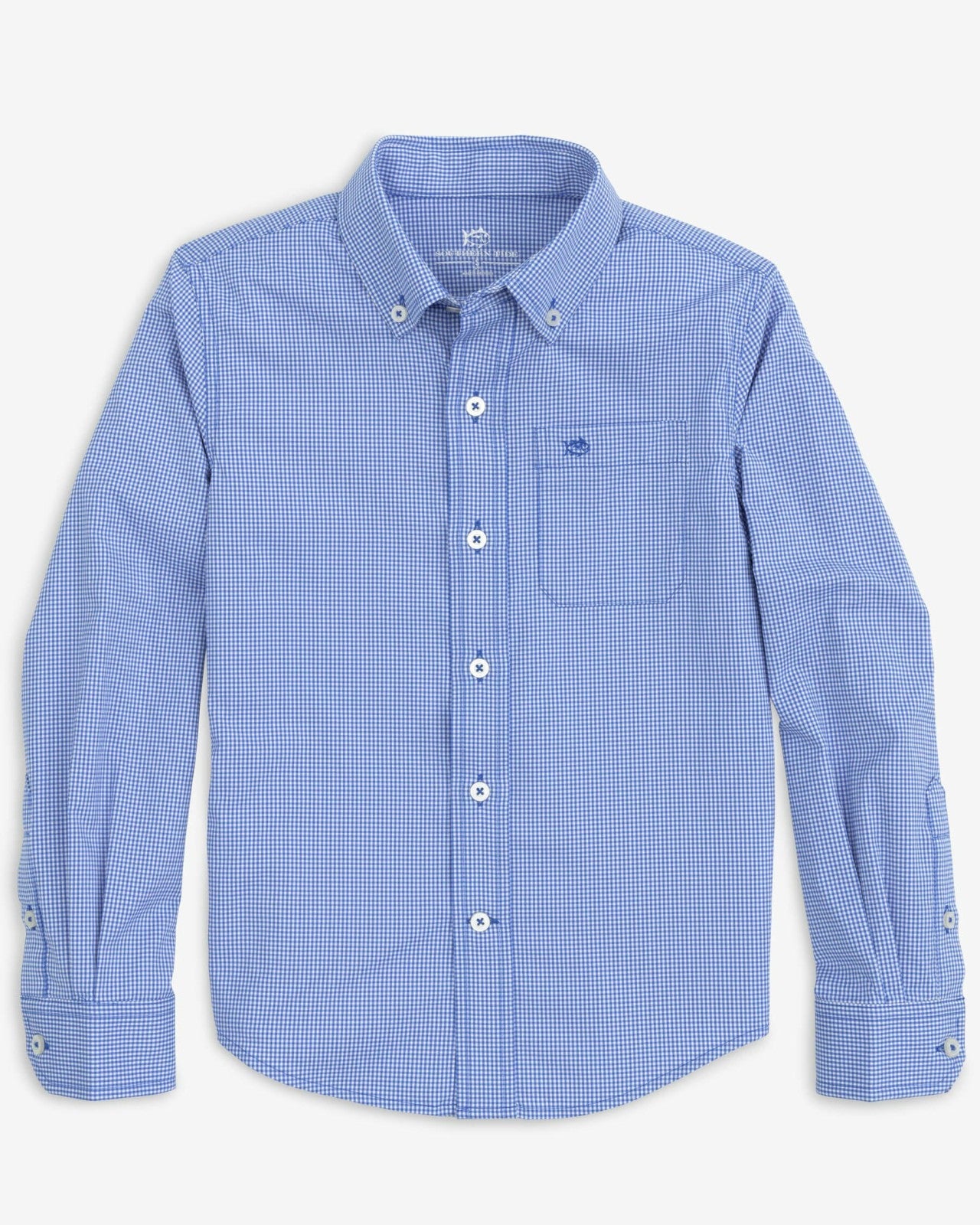 Southern Tide Boy's Intercoastal Mini Gingham Button Down Shirt For Kids