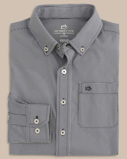 Southern Tide Boy's Intercoastal Mini Gingham Button Down Shirt For Kids