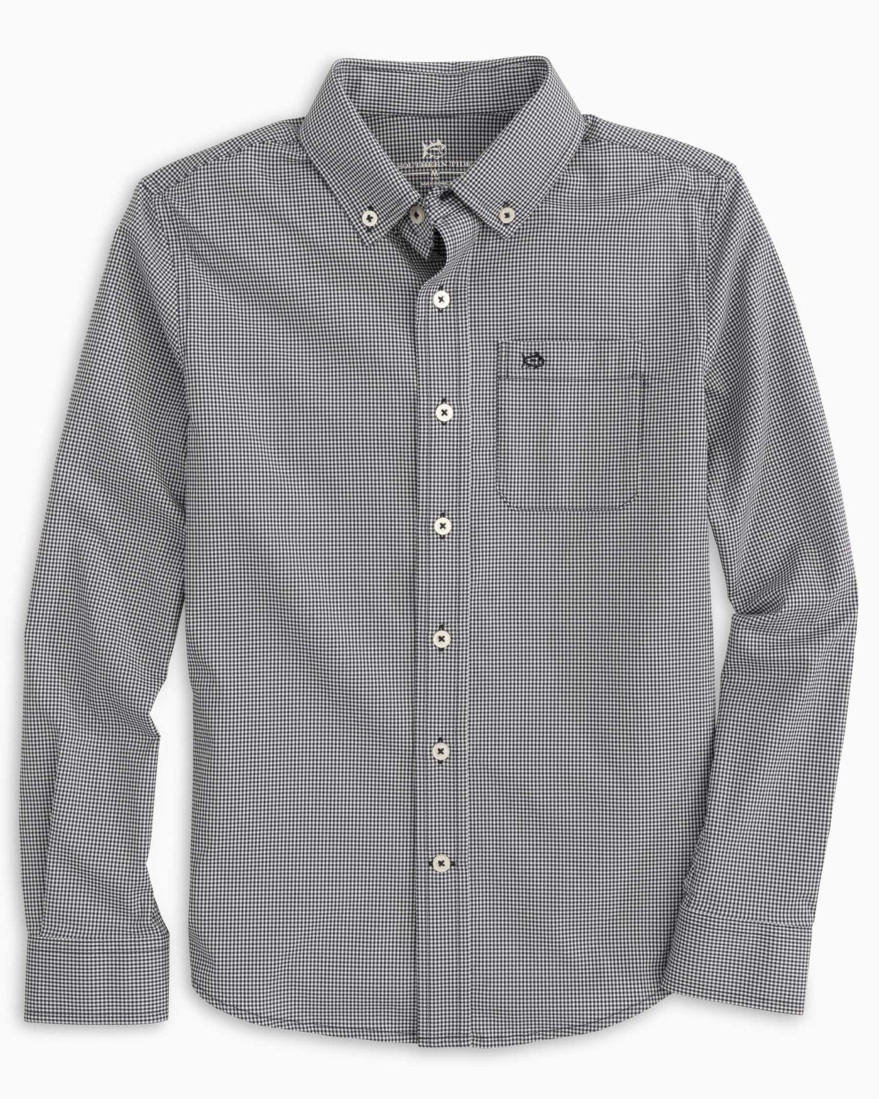 Southern Tide Boy's Intercoastal Mini Gingham Button Down Shirt For Kids
