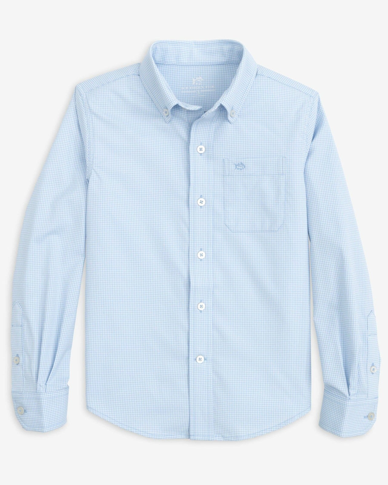 Southern Tide Boy's Intercoastal Mini Gingham Button Down Shirt For Kids