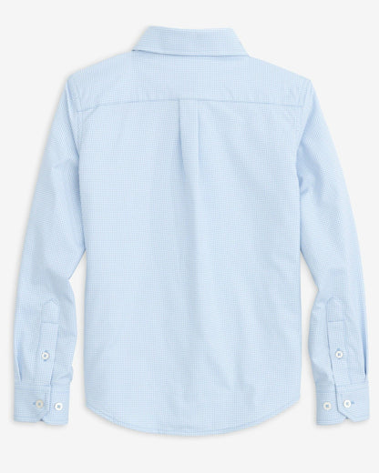 Southern Tide Boy's Intercoastal Mini Gingham Button Down Shirt For Kids