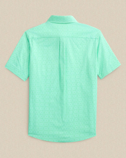 Southern Tide Boys Seaside Geo Short Sleeve Sport Shirt For Kids|Sale