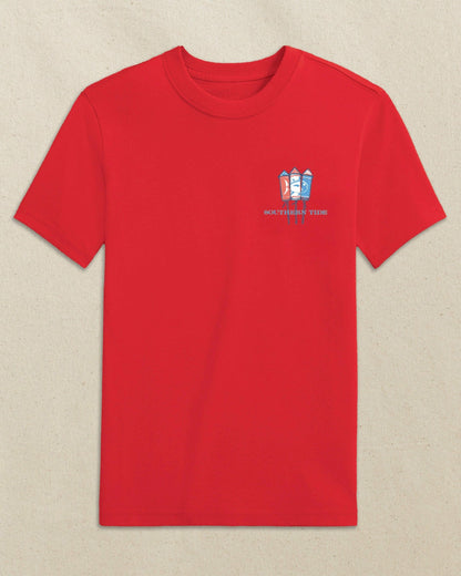 Southern Tide Kids Skipjack Fill Fireworks Short Sleeve T-Shirt For Kids
