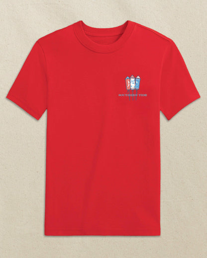 Southern Tide Kids Skipjack Fill Fireworks Short Sleeve T-Shirt For Kids