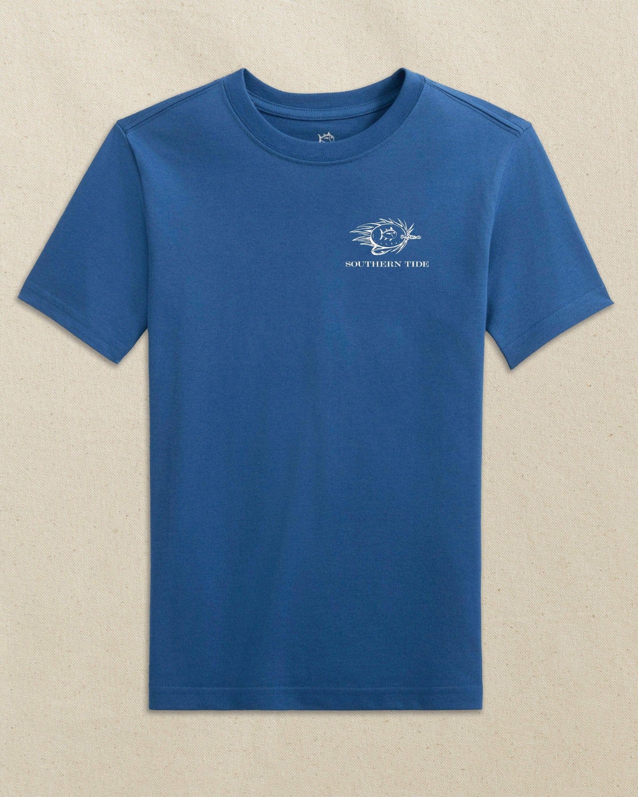 Southern Tide Kids Skipjack Fill Tackle Tangle Short Sleeve T-Shirt For Kids