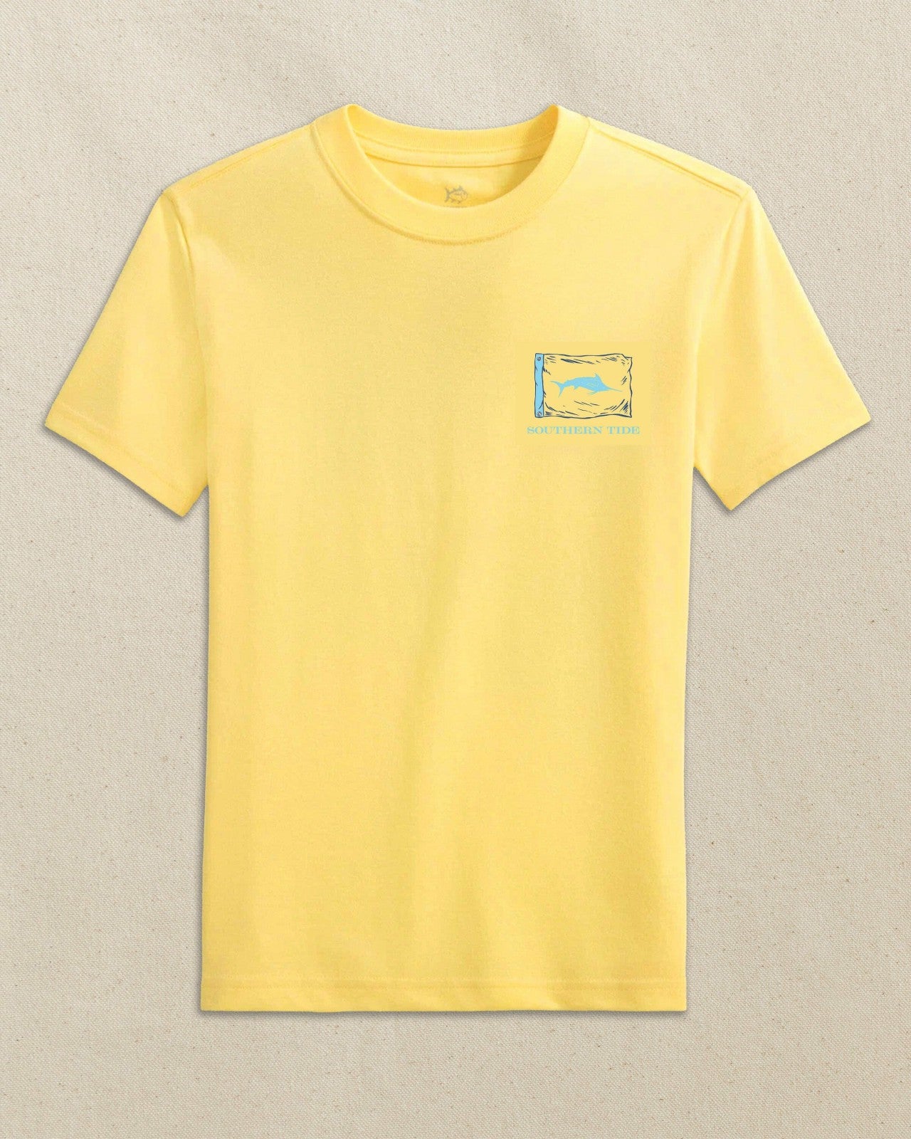 Southern Tide Kids Marlin Badge Short Sleeve T-Shirt For Kids