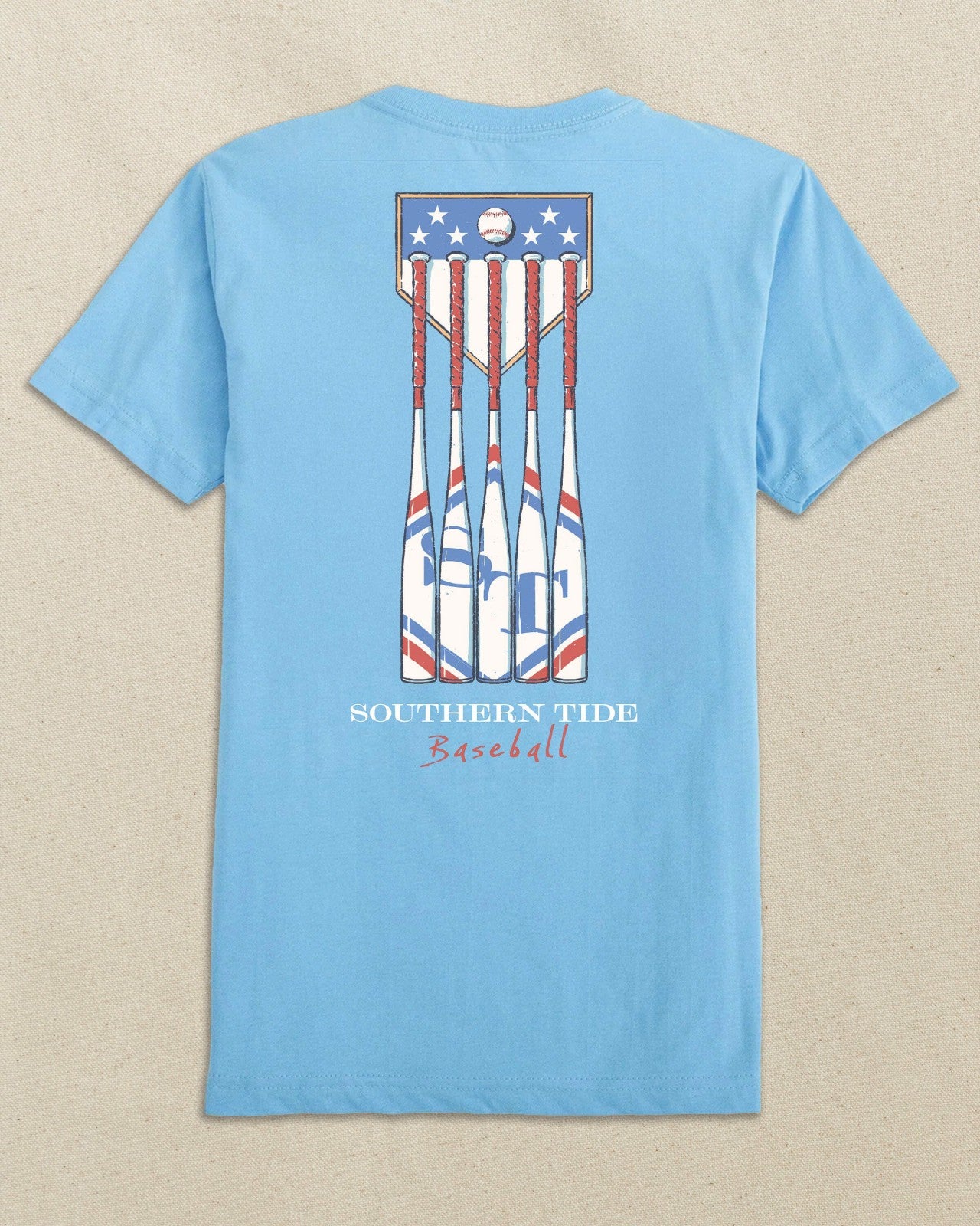 Southern Tide Kids Patriotic Bats Short Sleeve T-Shirt For Kids