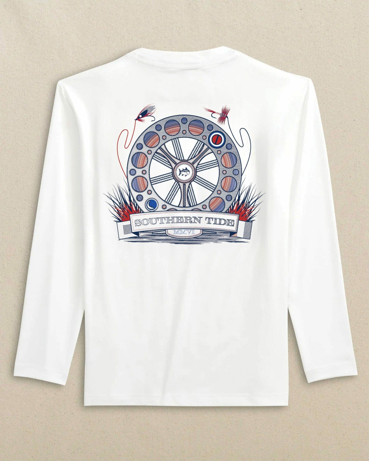Southern Tide Kids Keep It Reel Performance Long Sleeve T-Shirt For Kids