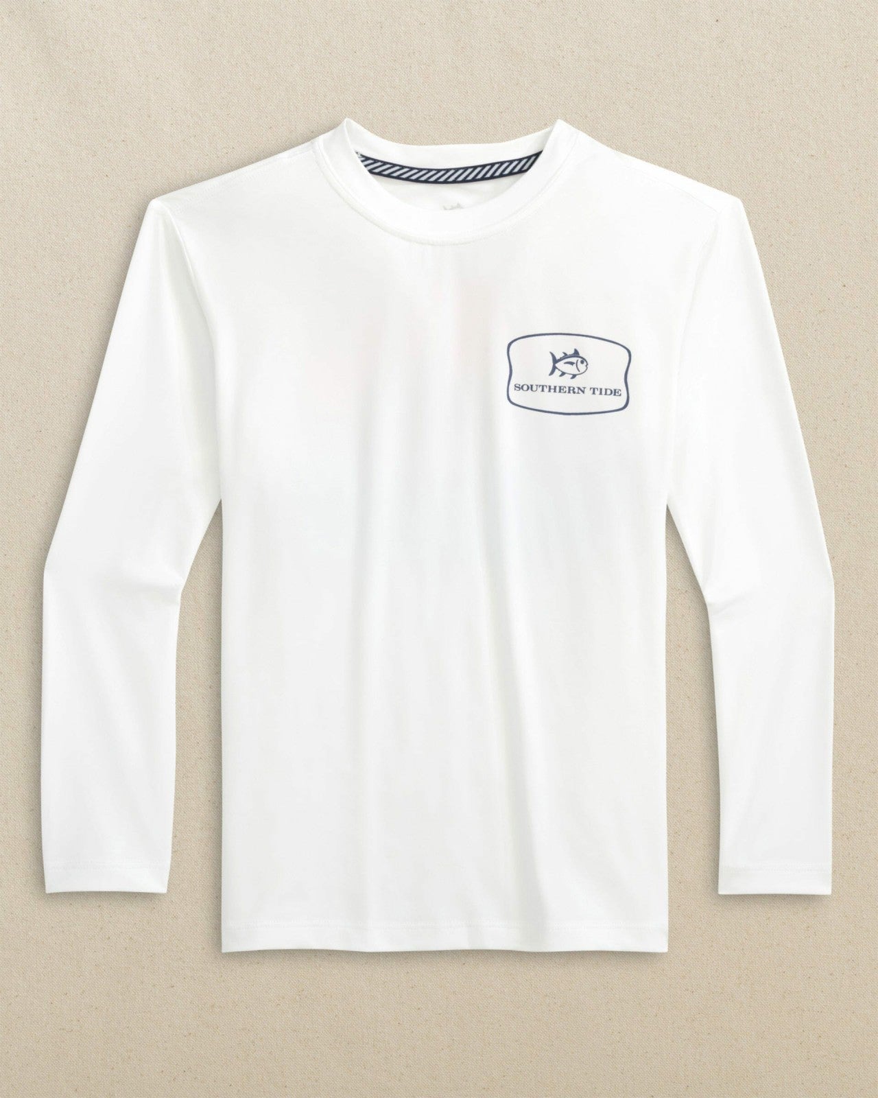 Southern Tide Kids Beach Badge Long Sleeve Performance T-Shirt For Kids