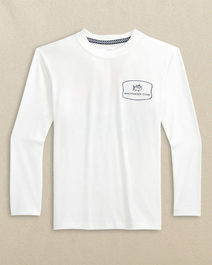 Southern Tide Kids Beach Badge Long Sleeve Performance T-Shirt For Kids