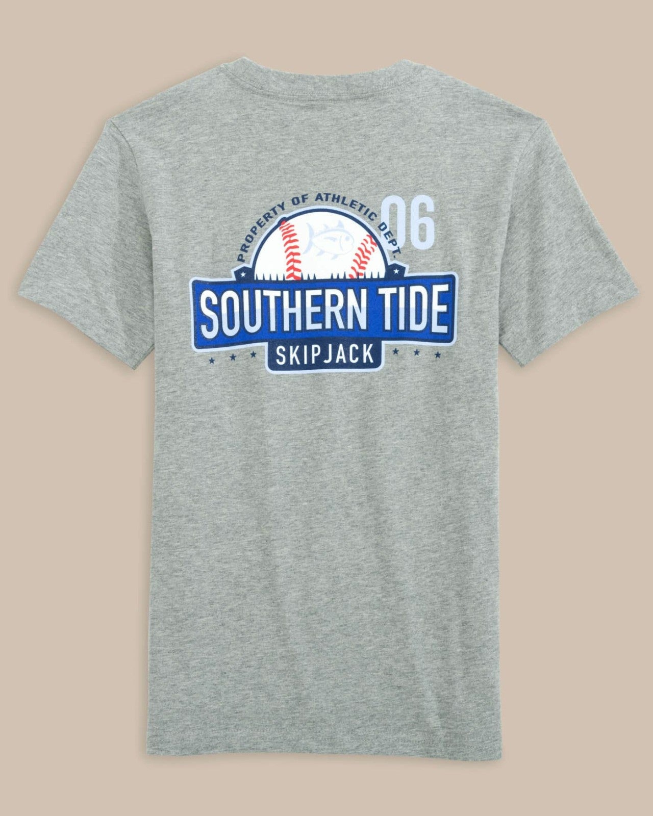 Southern Tide Kids Skipjack Baseball Heather T-Shirt For Kids
