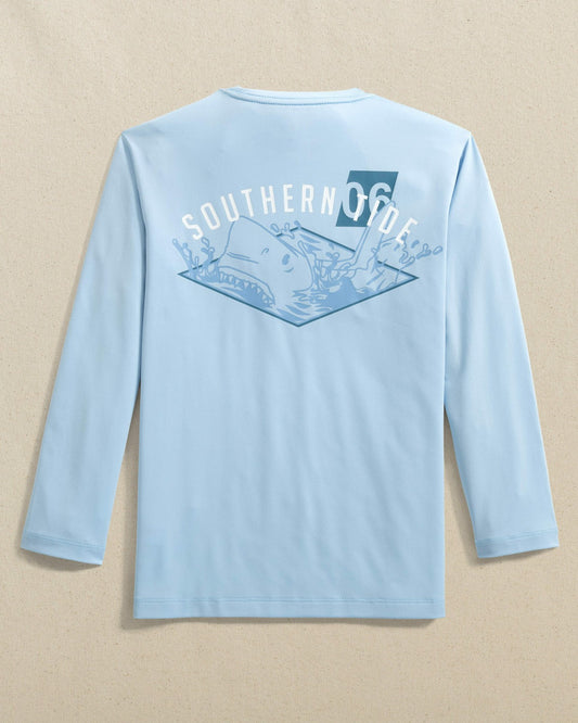 Southern Tide Kids Shark Attack Performance Long Sleeve T-Shirt For Kids