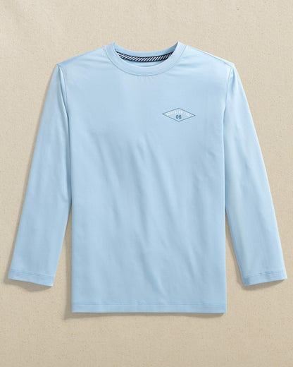 Southern Tide Kids Shark Attack Performance Long Sleeve T-Shirt For Kids
