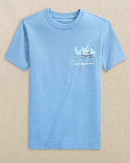 Southern Tide Kids Sailboat Skipjack Fill Short Sleeve T-Shirt For Kids|Sale