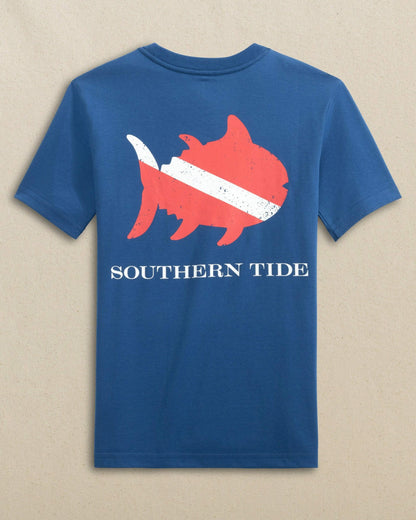 Southern Tide Kids Skipjack Scuba Flag Short Sleeve T-Shirt For Kids|Sale