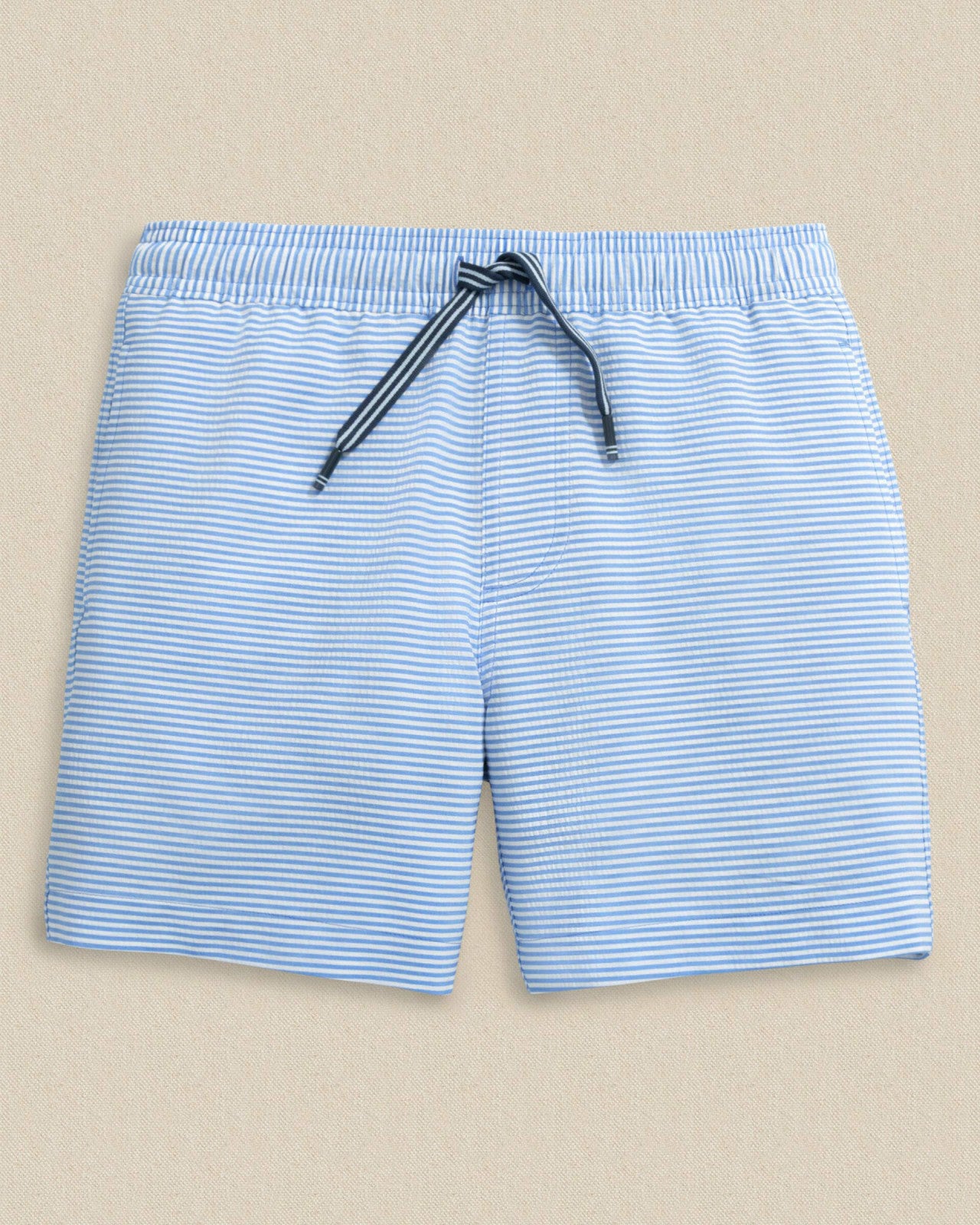 Southern Tide Boys Gulf Haven Seersucker Stripe Maritime Swim Trunk For Kids