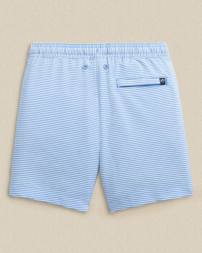 Southern Tide Boys Gulf Haven Seersucker Stripe Maritime Swim Trunk For Kids