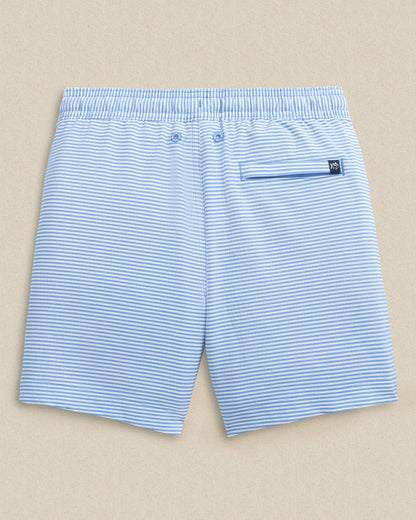 Southern Tide Boys Gulf Haven Seersucker Stripe Maritime Swim Trunk For Kids
