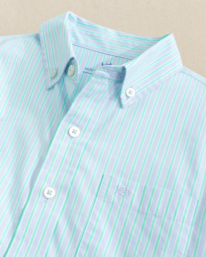 Southern Tide Boys Amelia Island Stripe Charleston Sport Shirt For Kids|Sale