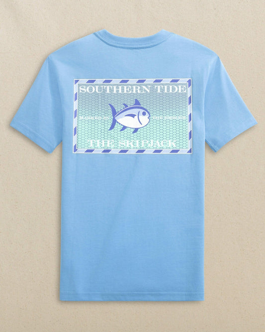 Southern Tide Kids Skipjack Grey Marlin Short Sleeve T-Shirt For Kids|Sale
