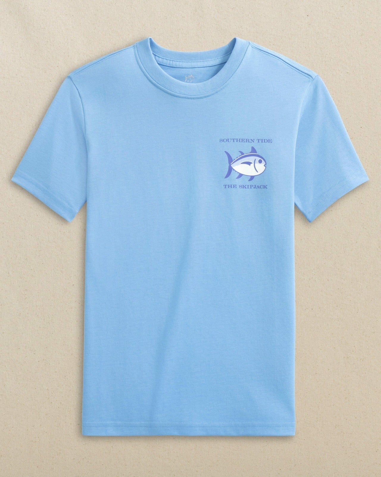 Southern Tide Kids Skipjack Grey Marlin Short Sleeve T-Shirt For Kids|Sale