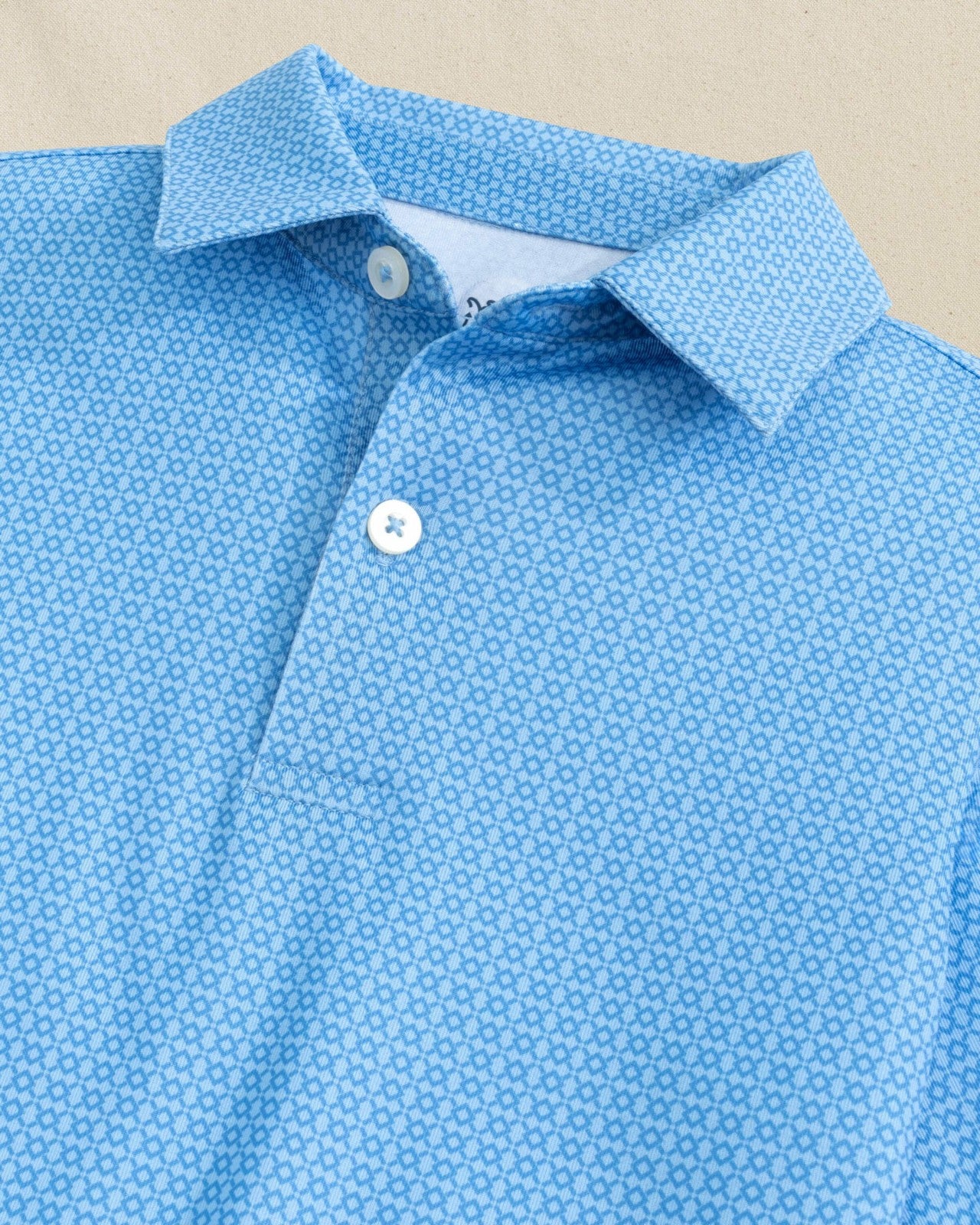 Southern Tide Boys Driver Seaside Geo Printed Performance Polo For Kids|Sale