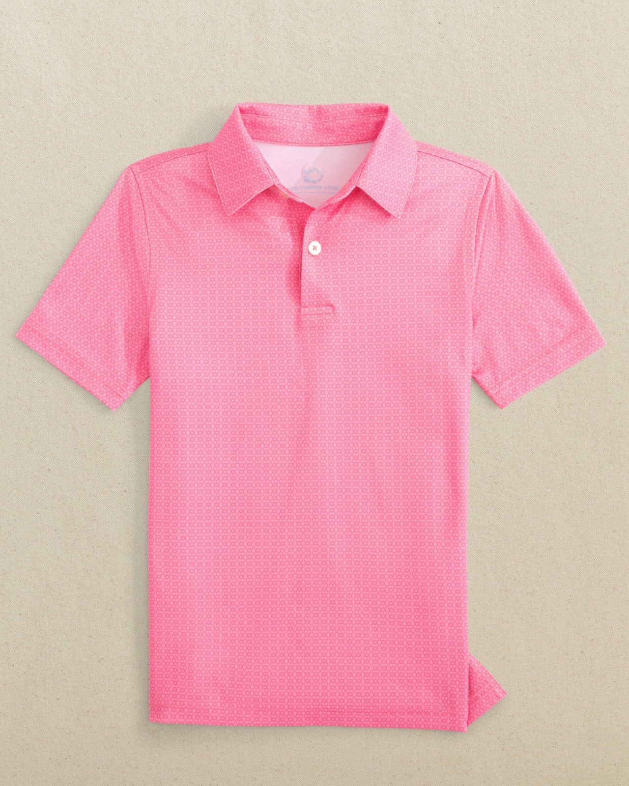 Southern Tide Boys Driver Seaside Geo Printed Performance Polo For Kids|Sale