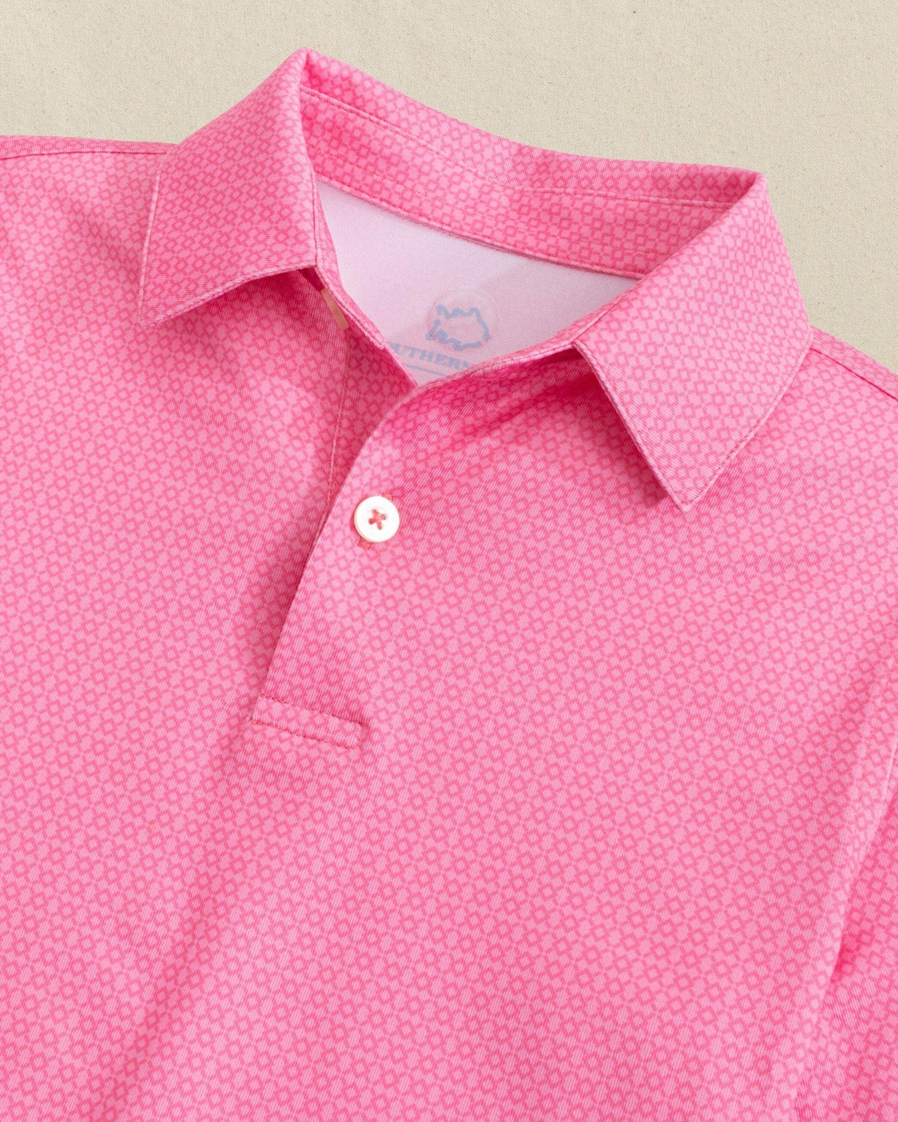 Southern Tide Boys Driver Seaside Geo Printed Performance Polo For Kids|Sale