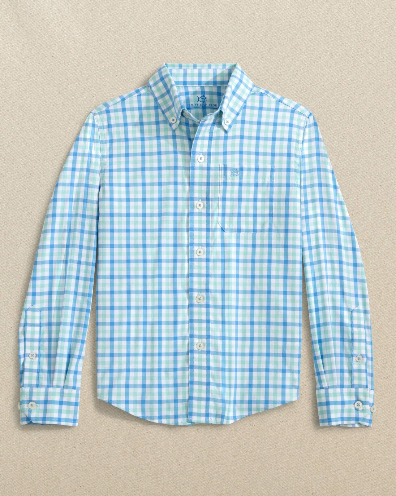 Southern Tide Boys Albemarle Plaid Intercoastal Sport Shirt For Kids|Sale