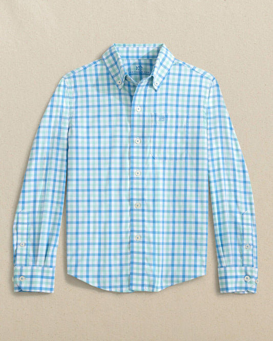 Southern Tide Boys Albemarle Plaid Intercoastal Sport Shirt For Kids|Sale