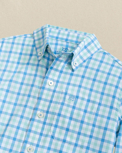 Southern Tide Boys Albemarle Plaid Intercoastal Sport Shirt For Kids|Sale