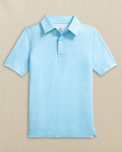 Southern Tide Boys Driver Paradise Shores Printed Performance Polo For Kids|Sale