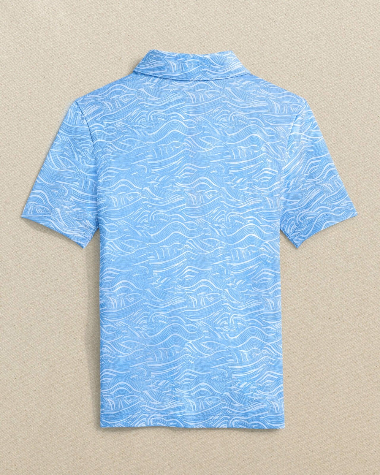 Southern Tide Boys Driver Rolling Waves Printed Performance Polo For Kids|Sale