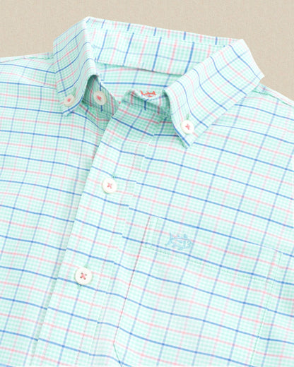 Southern Tide Boys Edisto Island Plaid Coastal Breeze® Sport Shirt For Kids|Sale